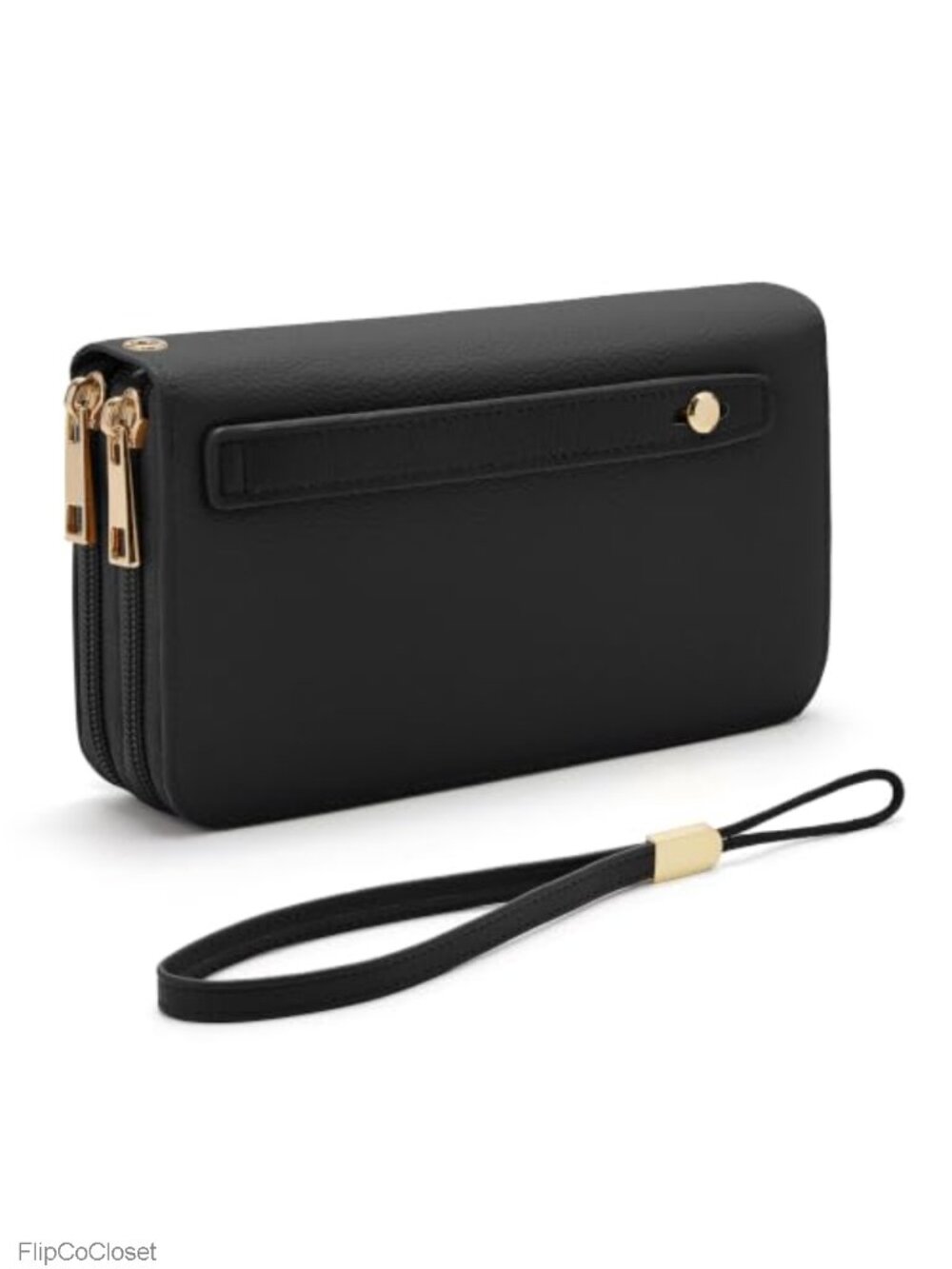 Vegan Leather RFID Wristlet Wallet with Credit Card Holder